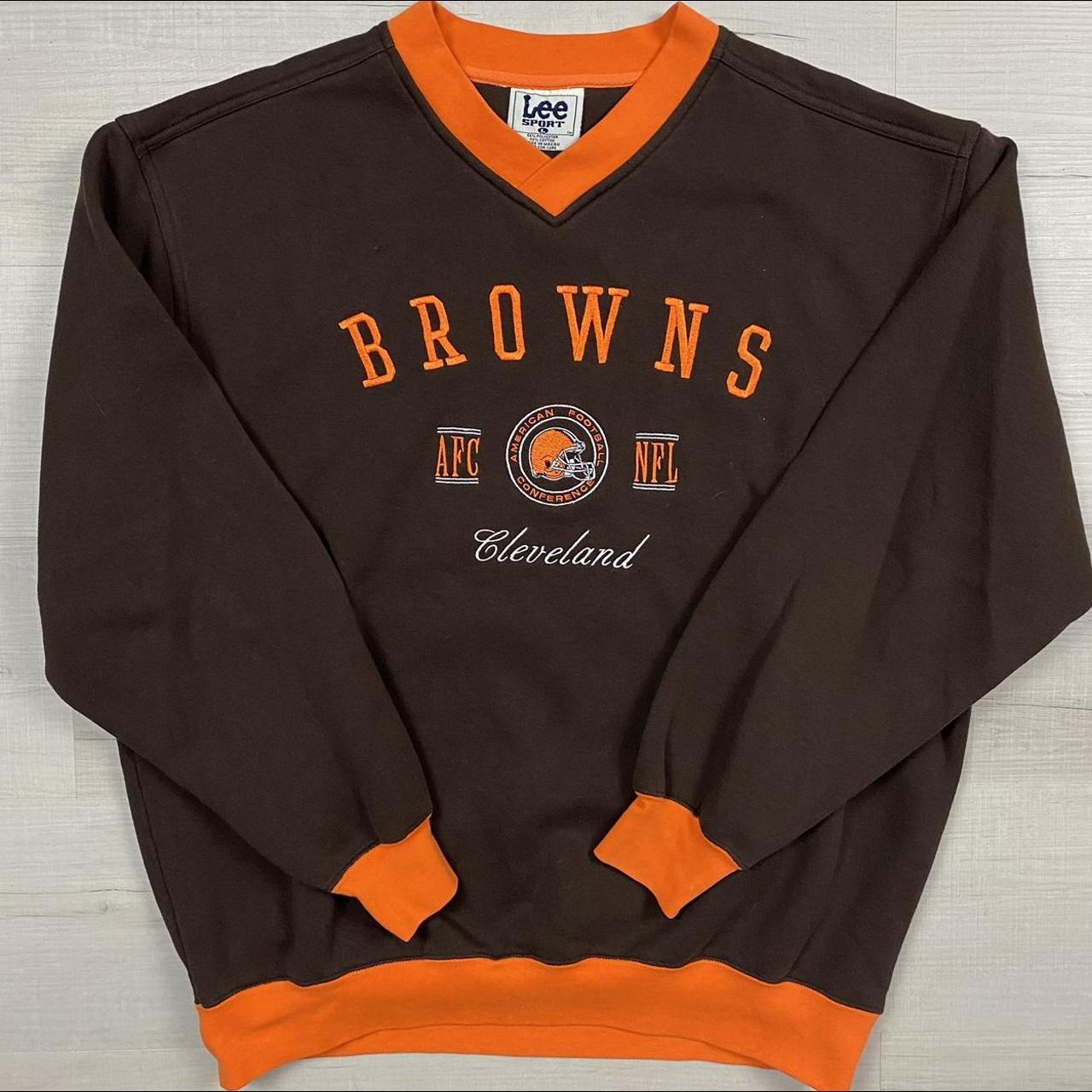 NFL Cleveland Browns Sweatshirt 90s Vintage Jumper, - Depop