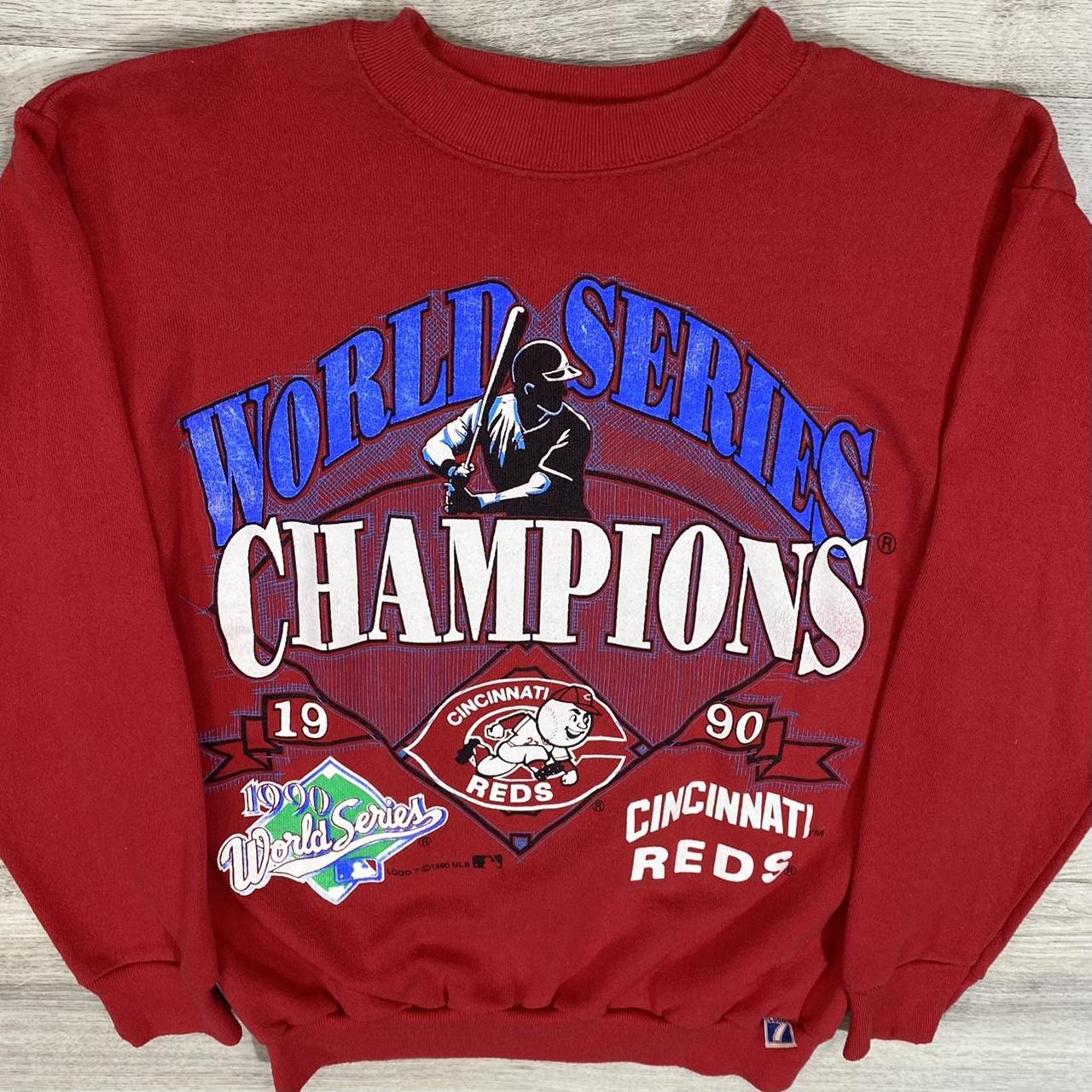 Vintage 1990 Cincinnati Reds World Series champions - Depop