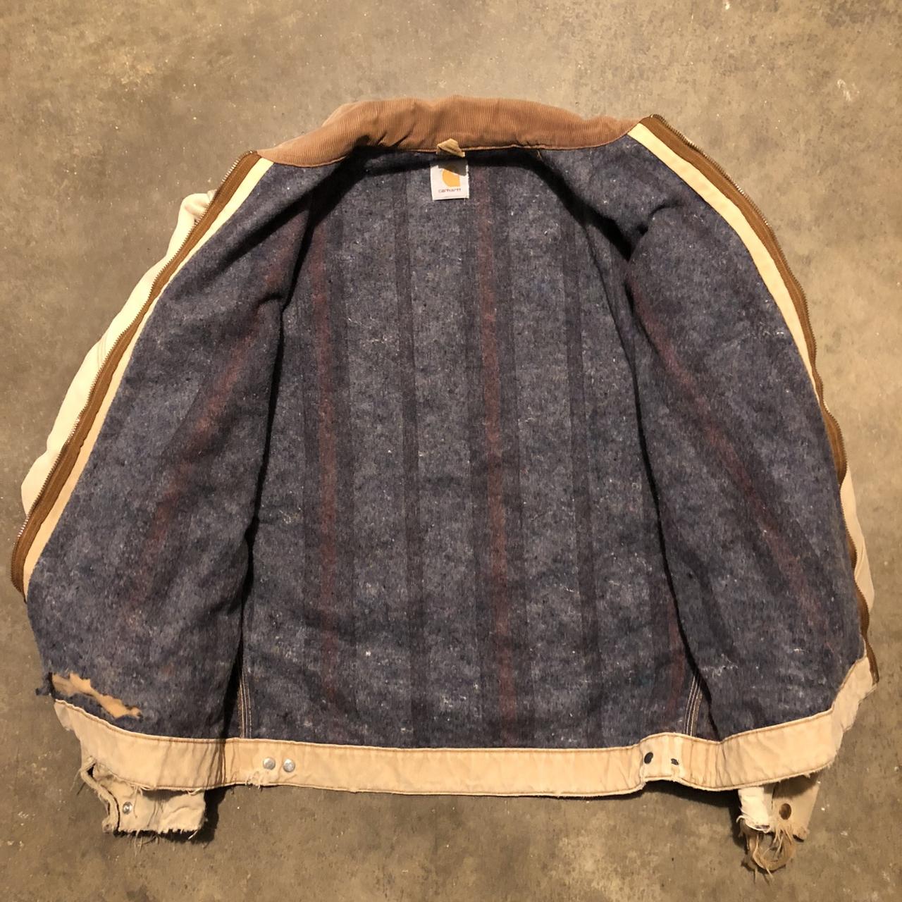 Vintage 80s carhartt blanket lined flannel barn... - Depop