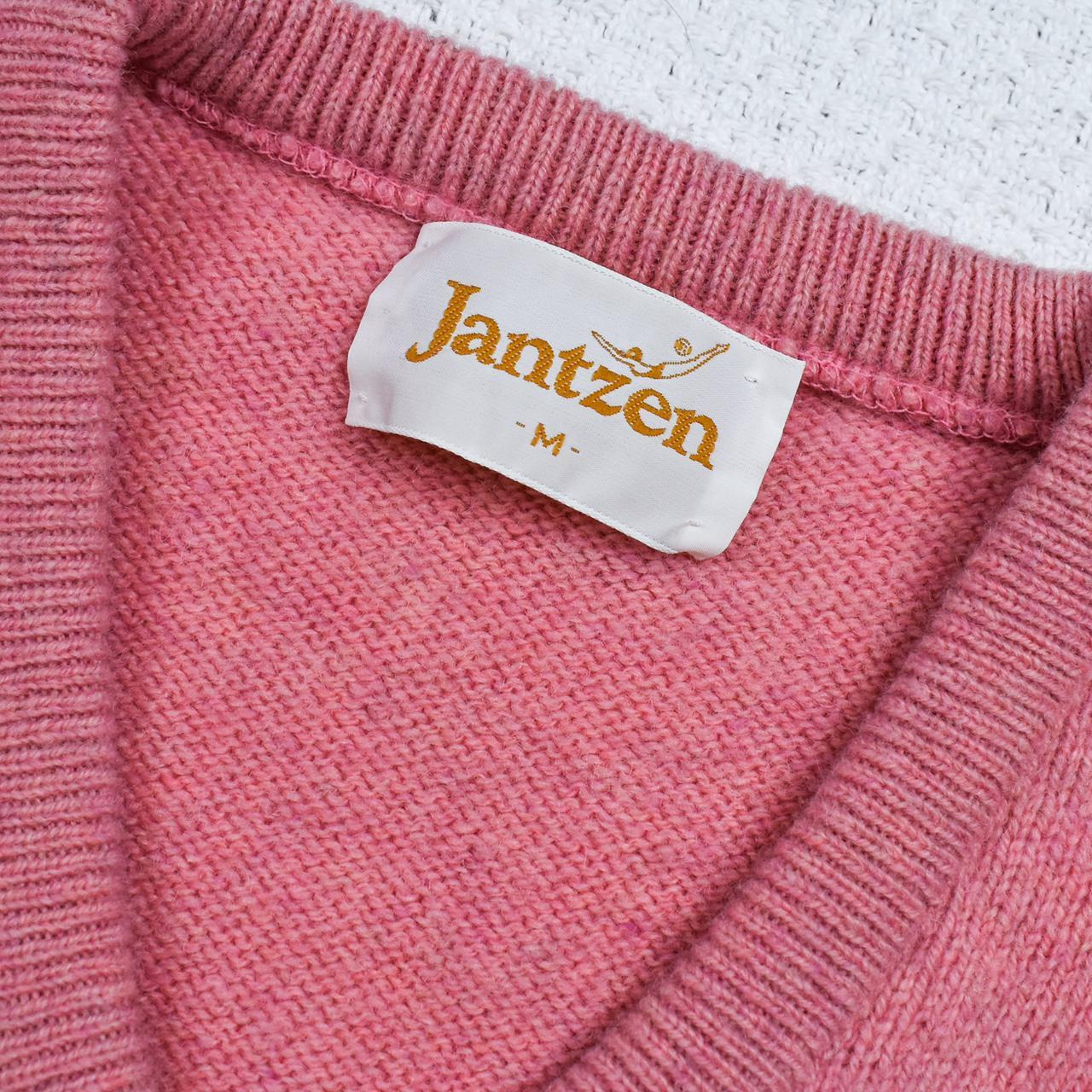 Vintage pink v-neck sweater Long sleeve v-neck knit... - Depop
