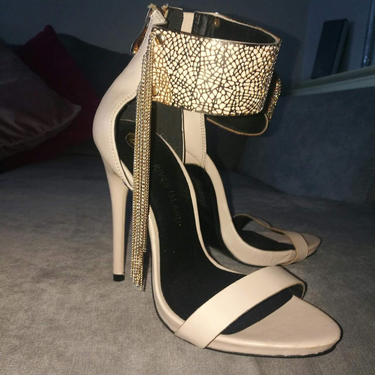 Gold store cuff heels