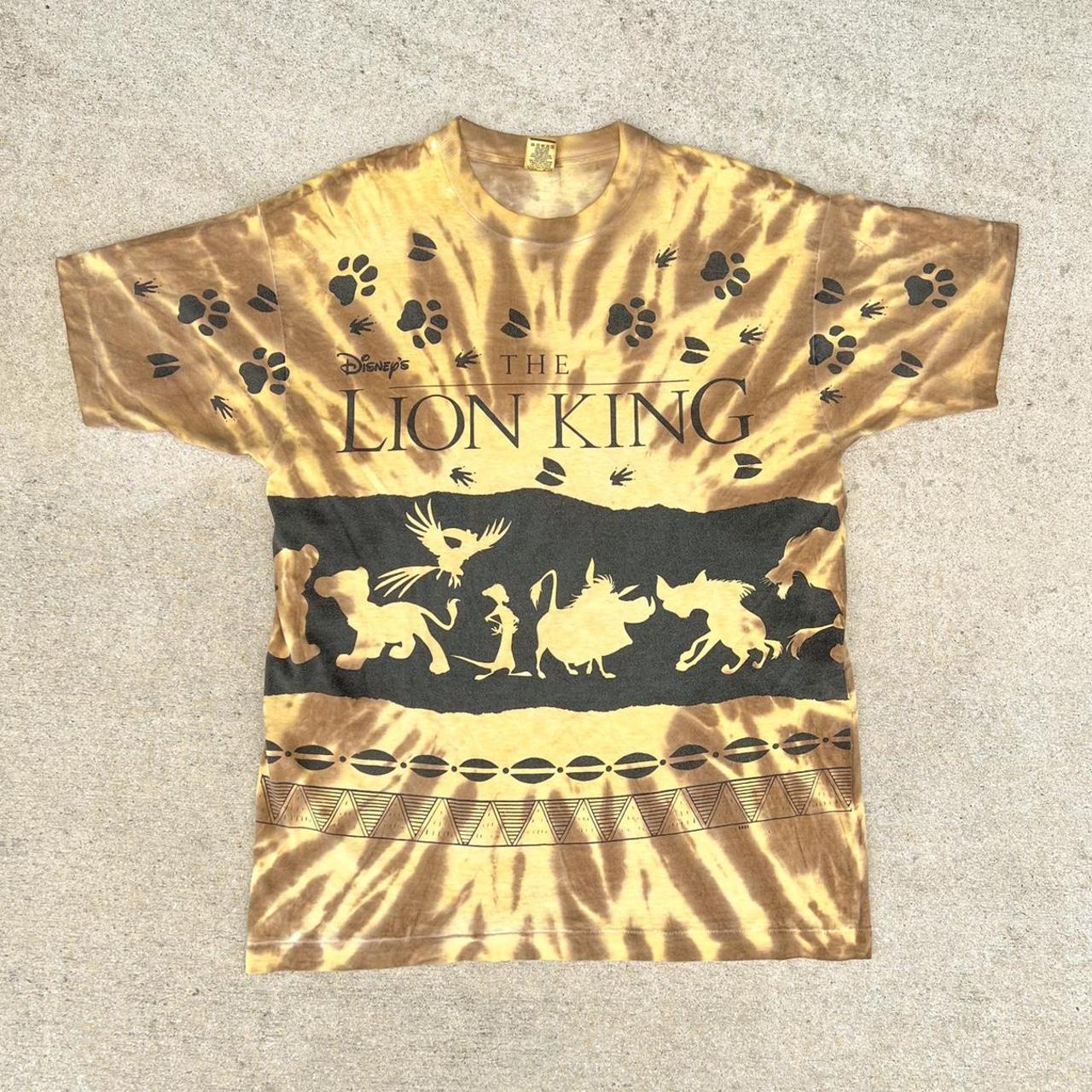 🔥Vintage 90s Lion King AOP Tee🔥 Condition: ✔️ No... - Depop