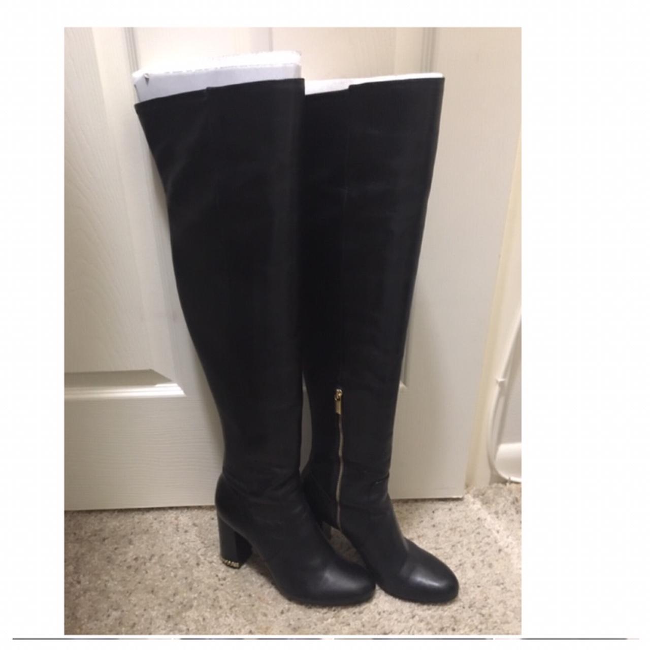 michael kors knee high leather boots