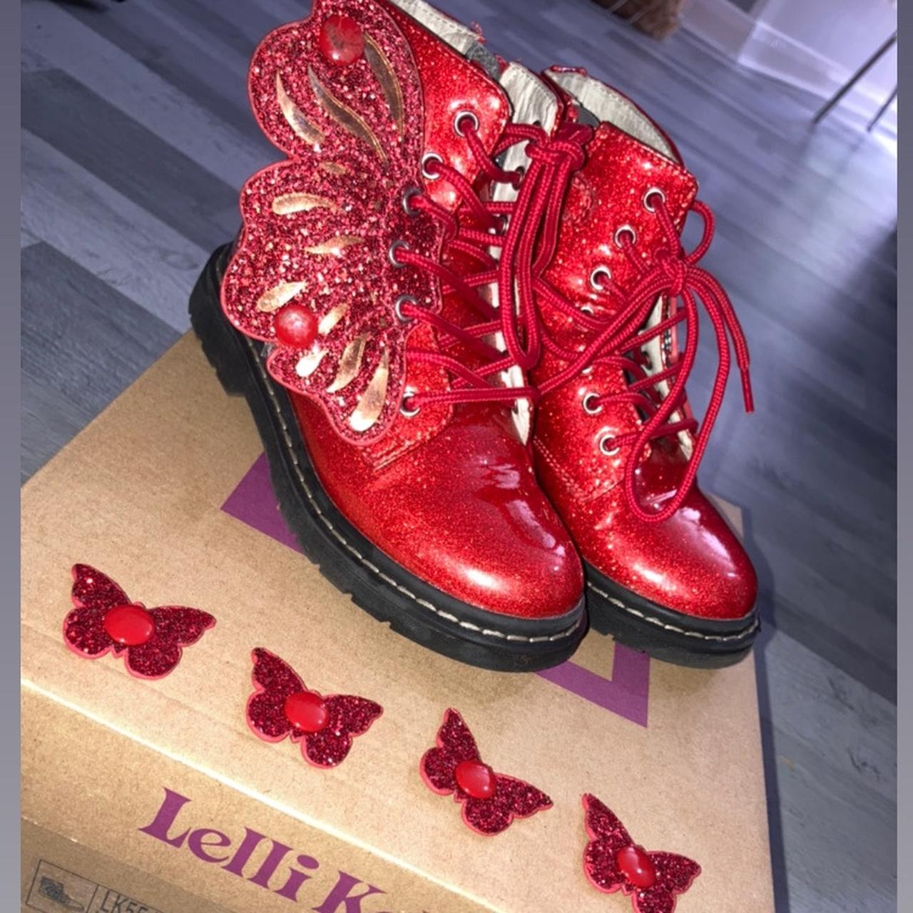 Lelli kelly red butterfly boots hot sale