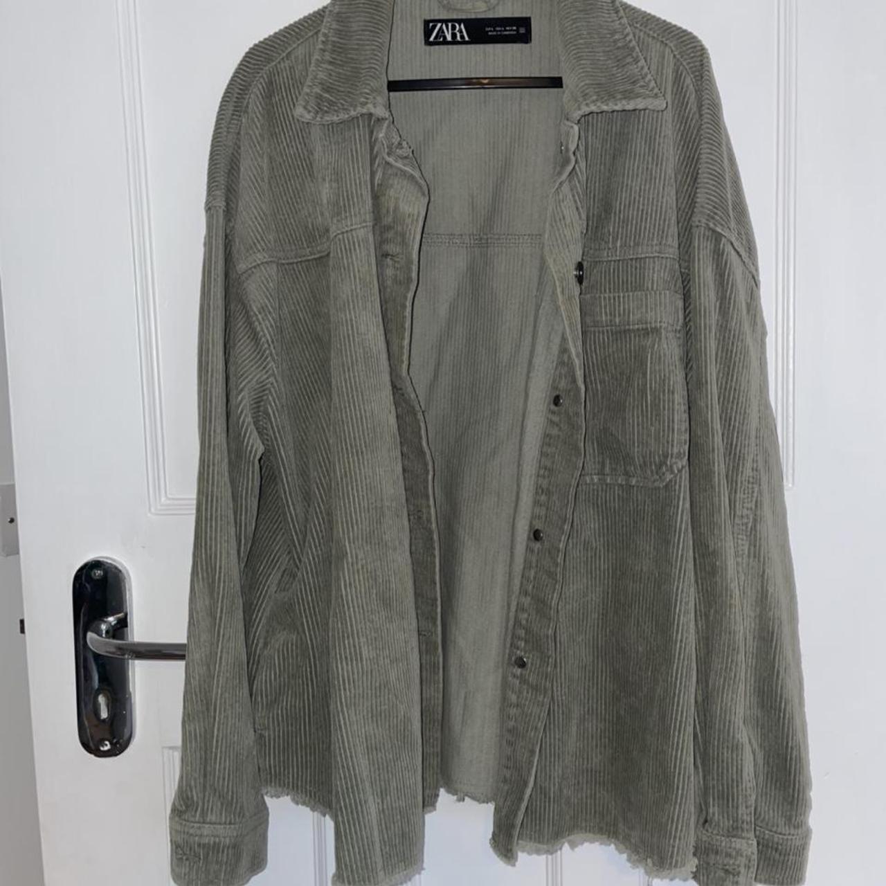 zara khaki cord jacket