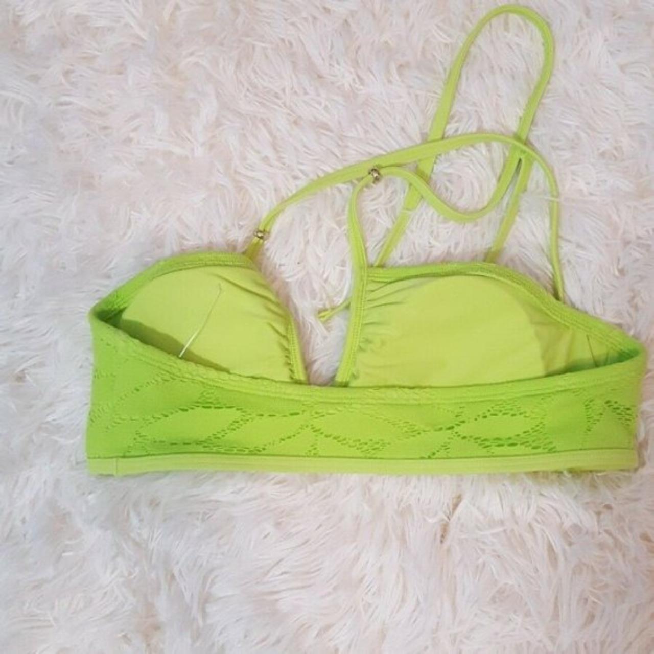 Aerie bikini neon green top and bottom Sz S swimsuit... Depop