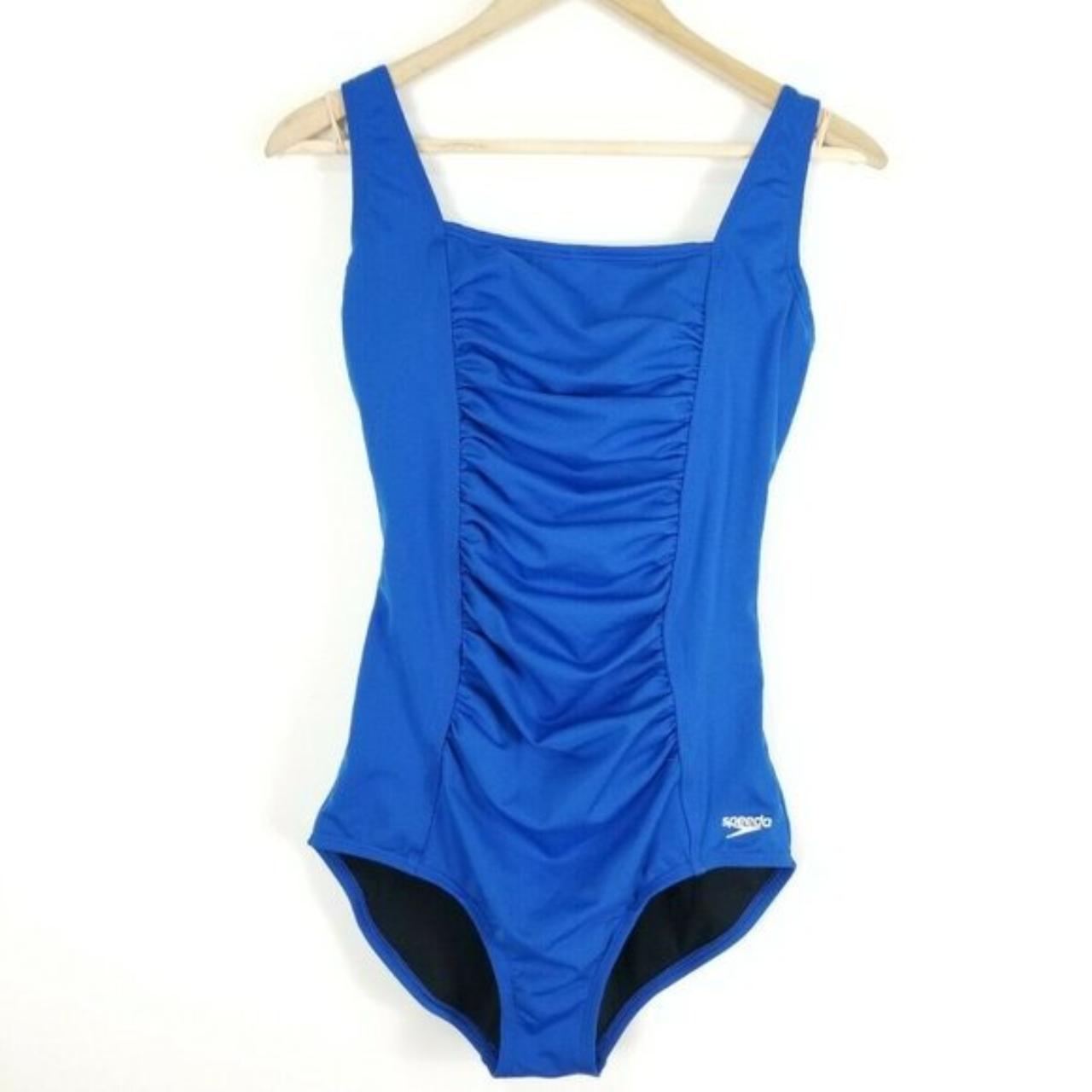 Speedo one piece swimsuit Sz 30 blue bathing suit... - Depop