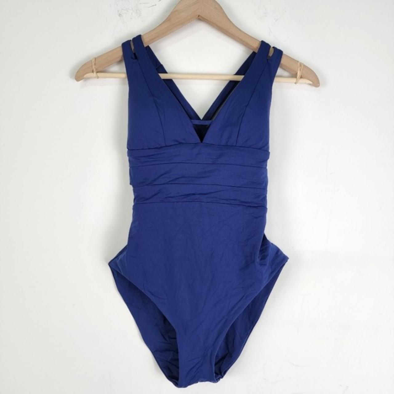Rebeca virtue becca one piece swimsuit Sz S blue... - Depop