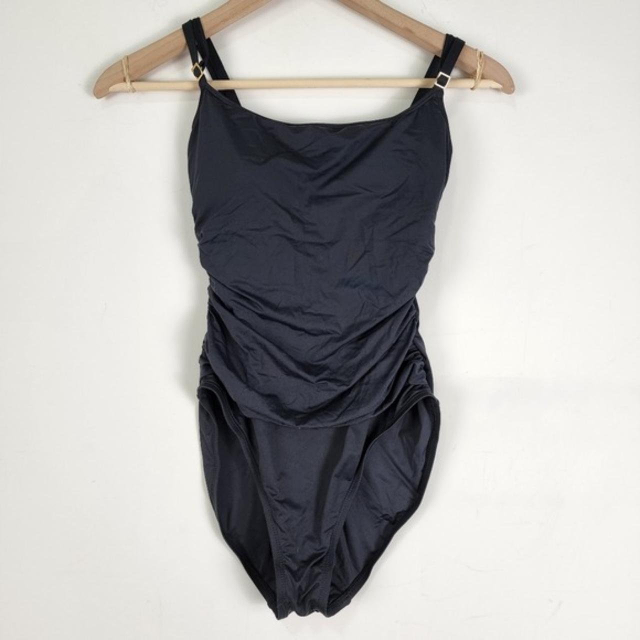 La blanca one piece swimsuit Sz 6 black swimwear... - Depop