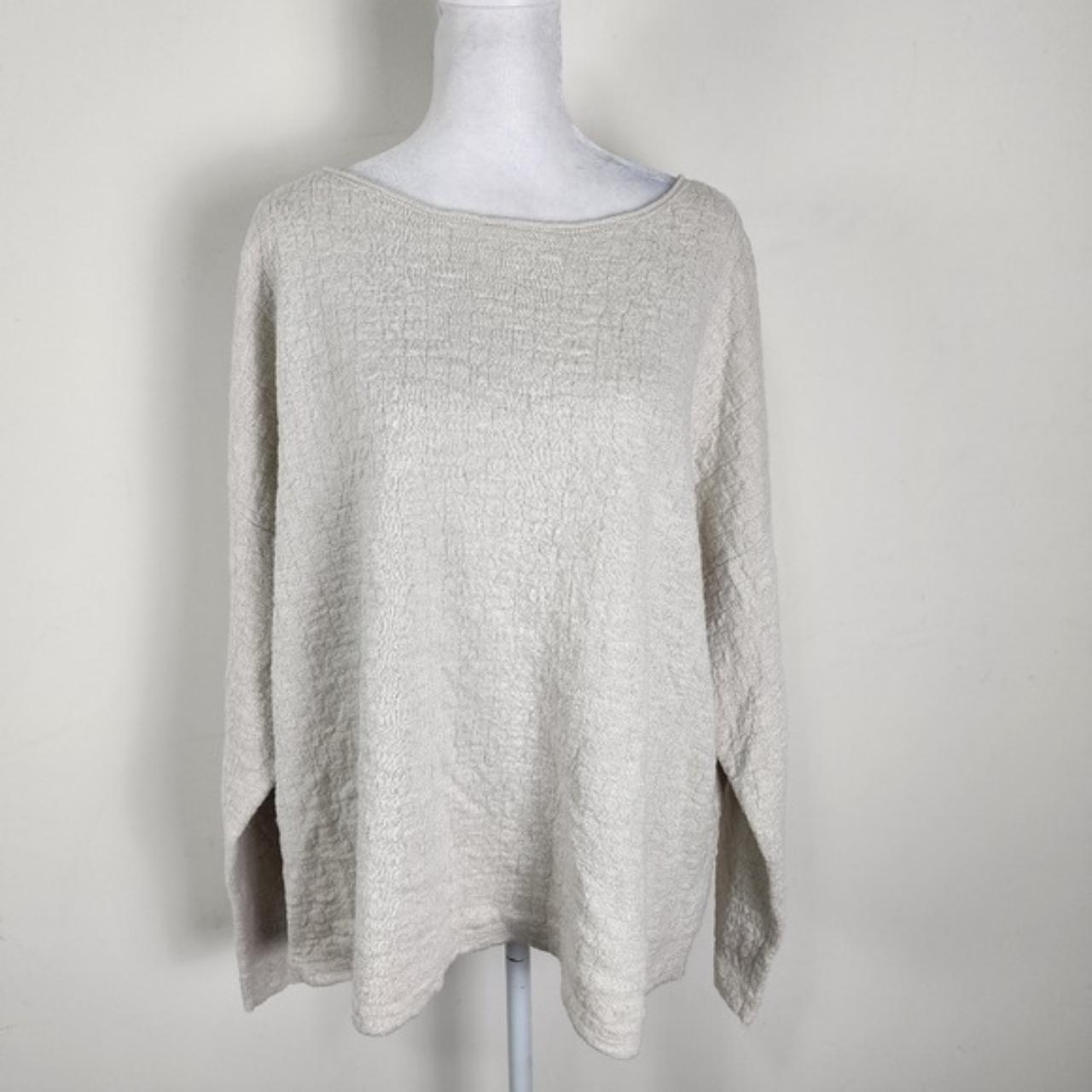 Eileen Fisher womens sweater top Sz M long sleeve... - Depop