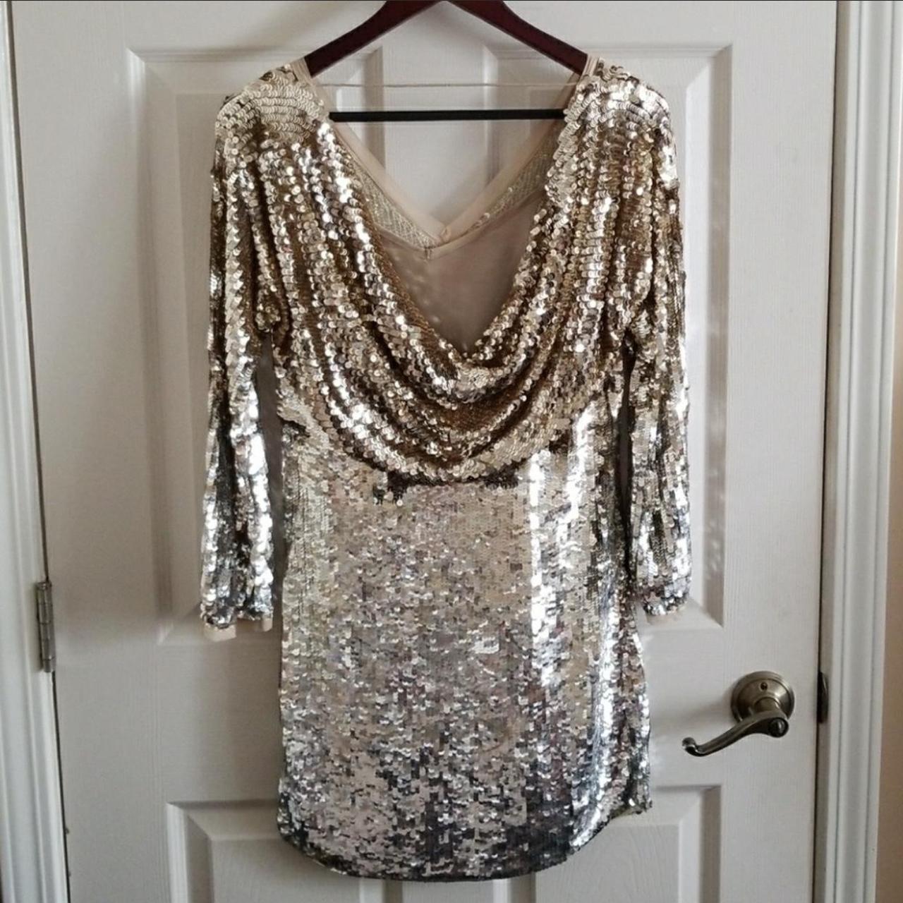 Karen millen clearance gold sequin dress