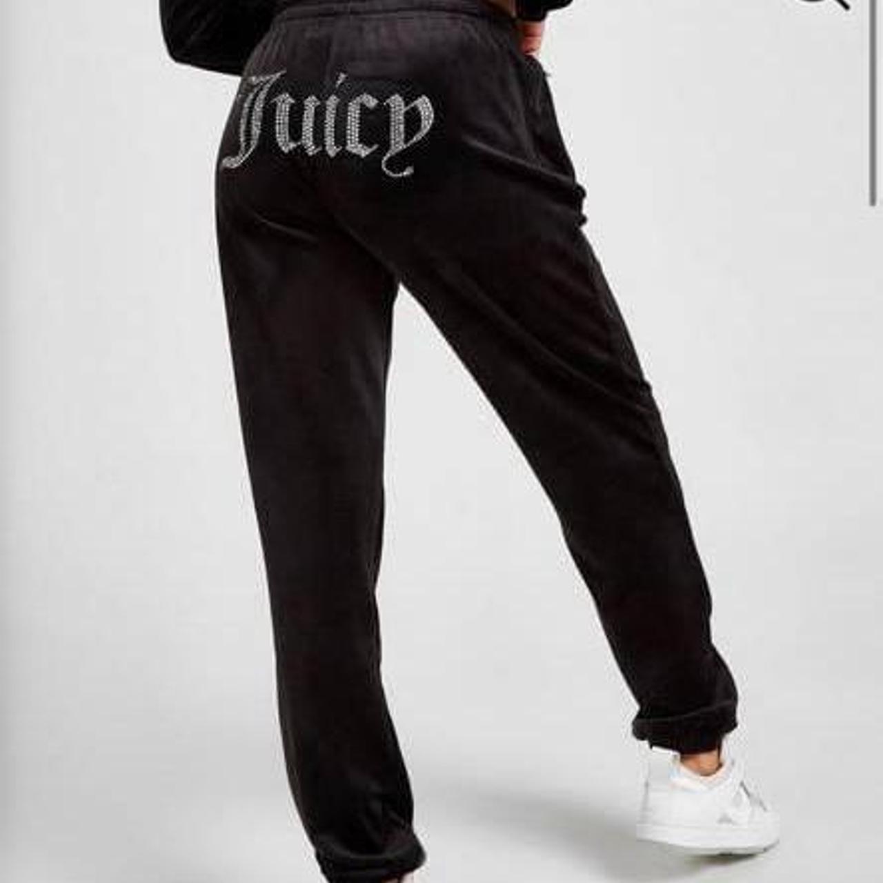 juicy couture tina velour track pants black