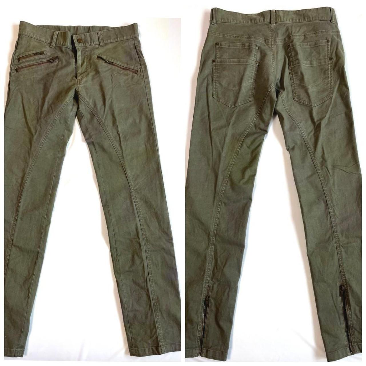 Katharine Hamnett Men's Green and Khaki Trousers | Depop