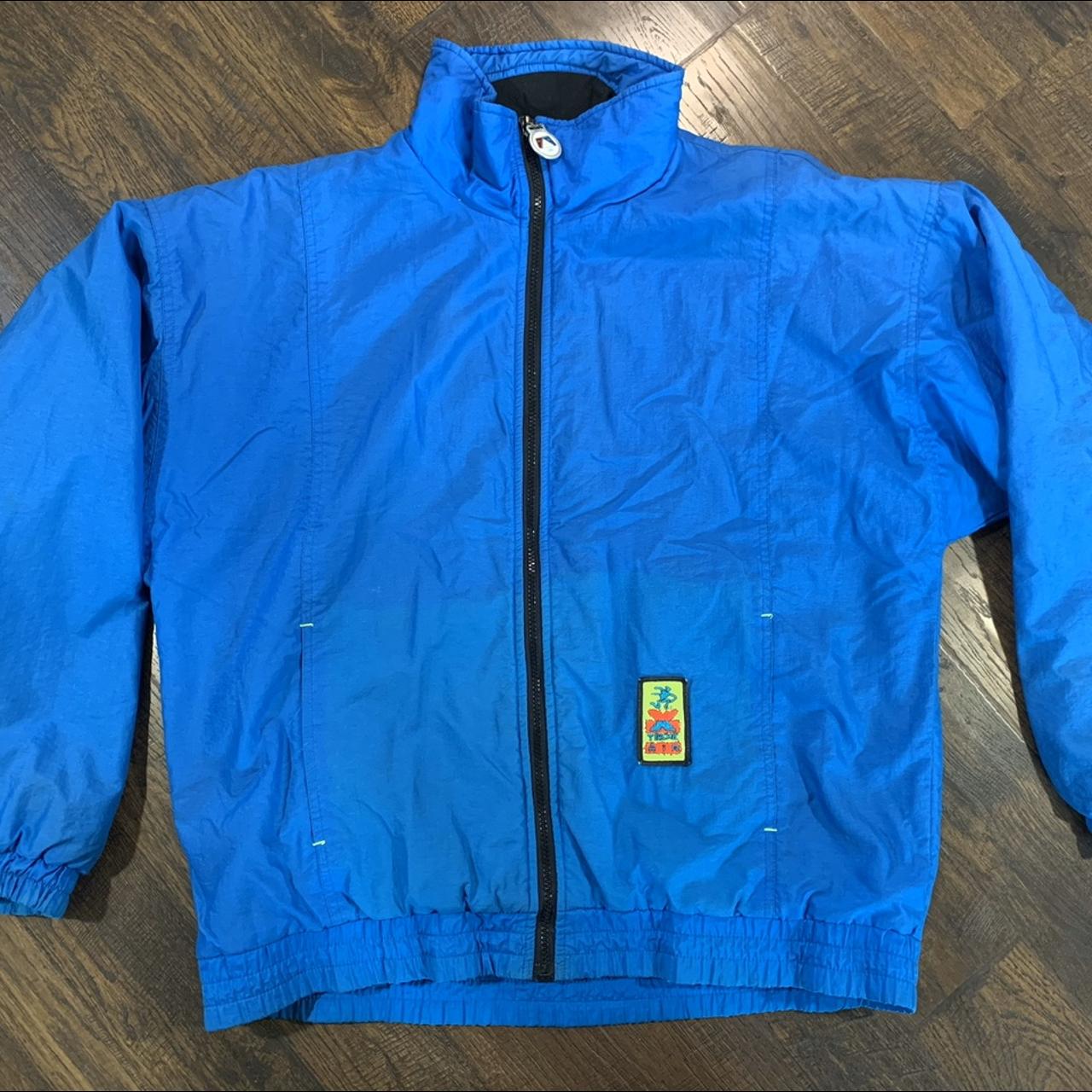 90s Ocean Pacific OP ソフトシェル　ベスト　ジャケット Vintage OP Ocean Pacific Neon Fleece Lined Coat 80s 90s Mens Small