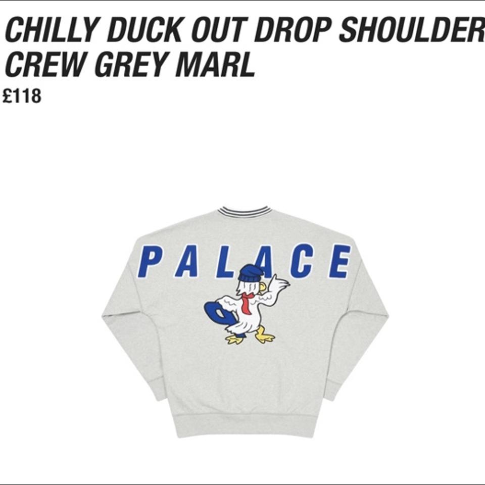 Palace Chilly Duck Out Drop Shoulder Crewneck... - Depop