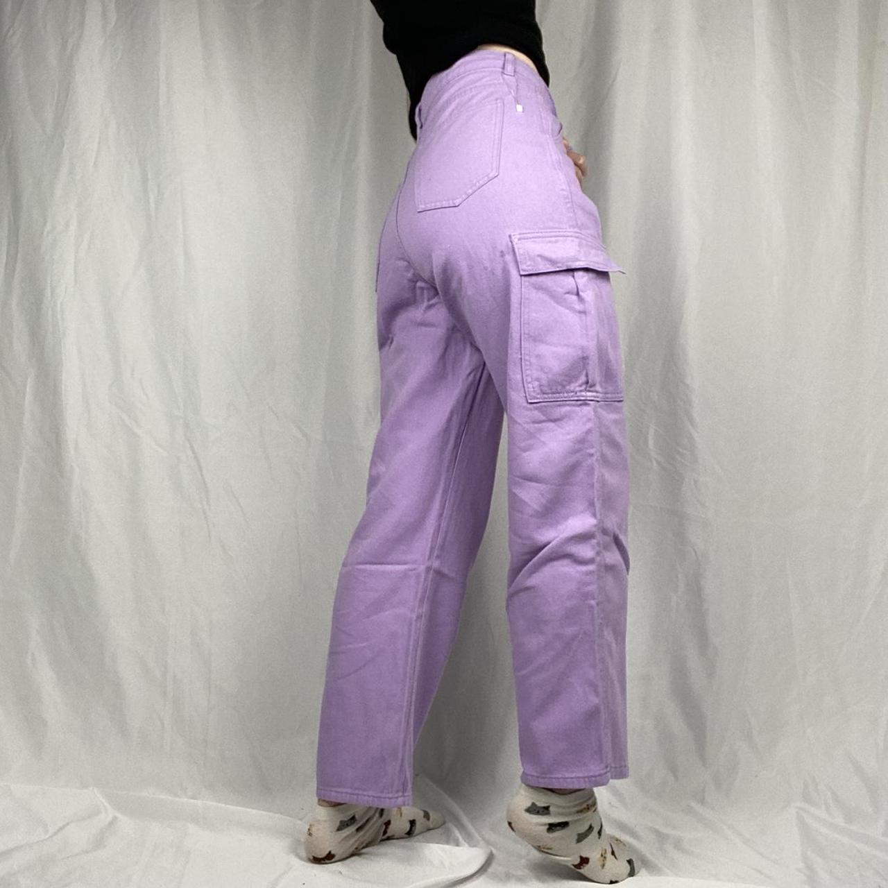 pastel purple cargo pants