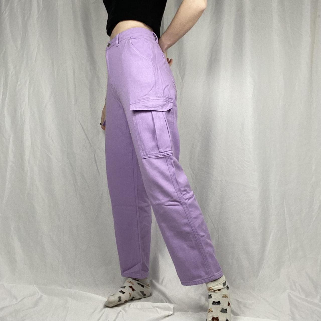 pastel purple cargo pants