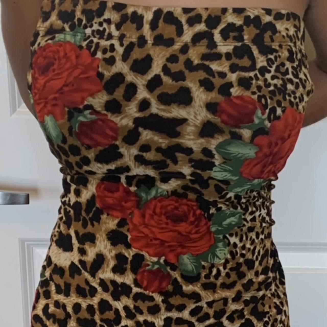 Cheetah print tight dress best sale