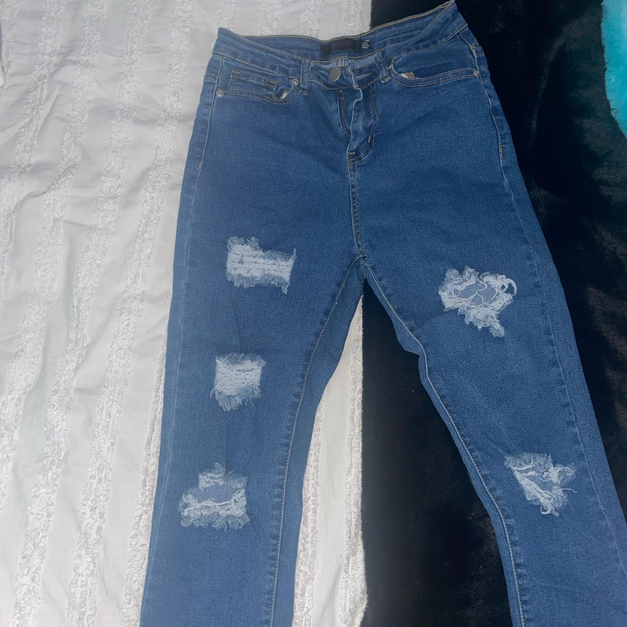 Mispap ripped jeans -too small for me -size 6... - Depop