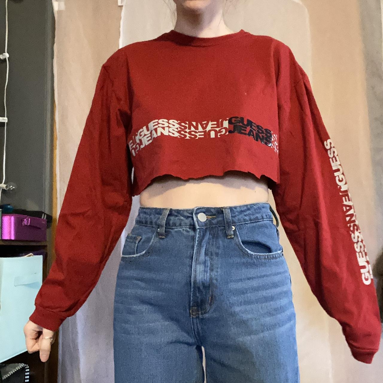 Guess Women's Red Shirt | Depop