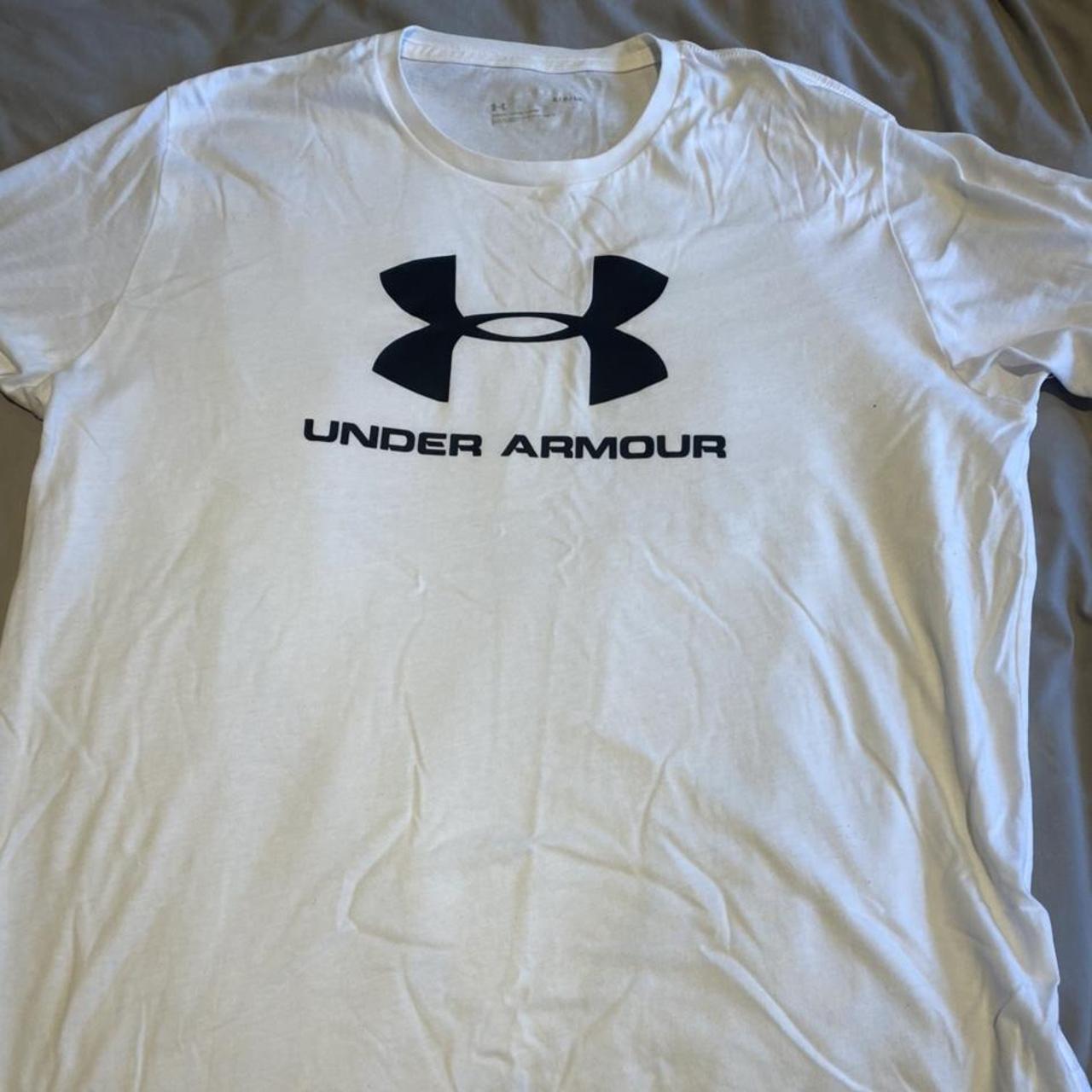 under armour running t shirt white