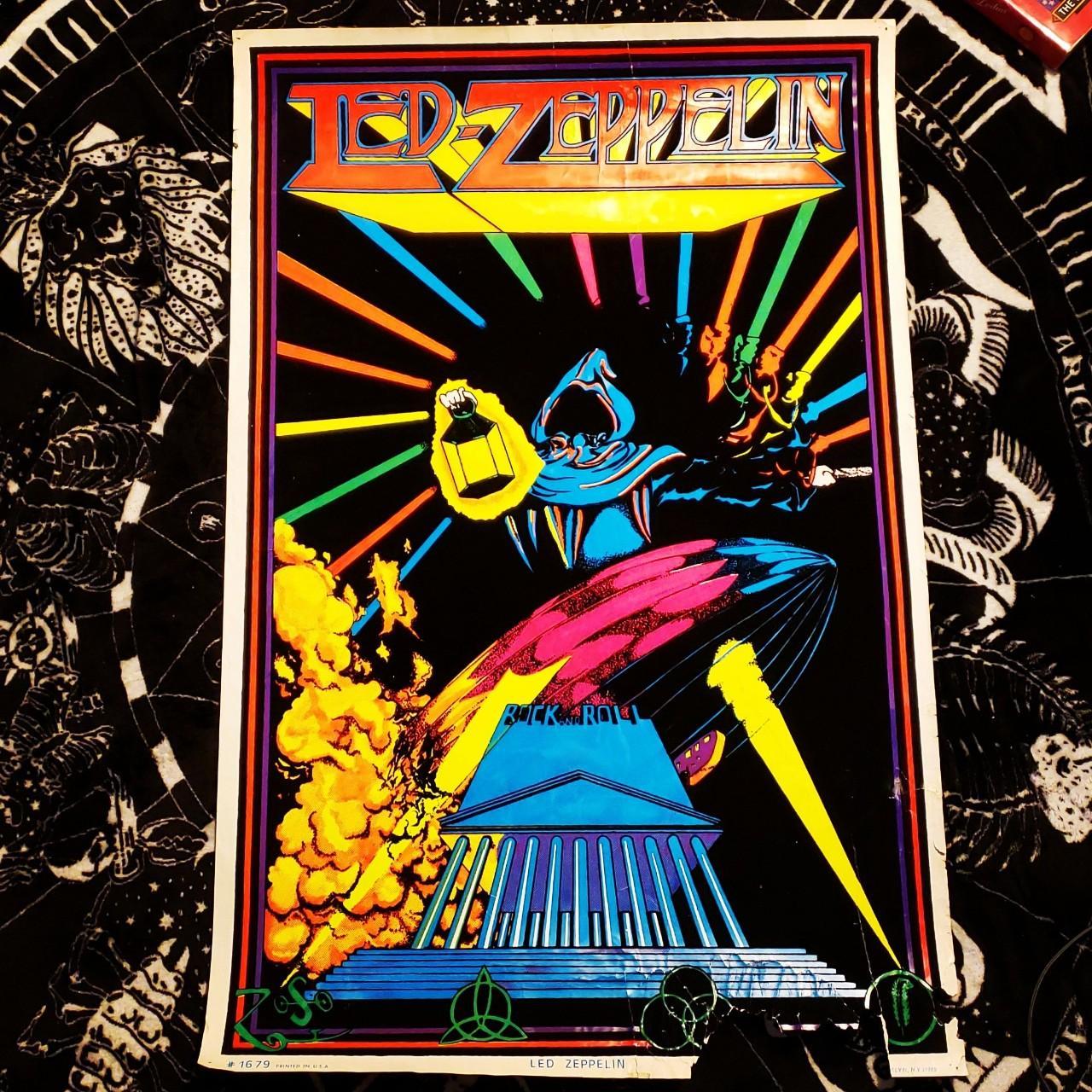 zeplin black light poster zeplin black light poster