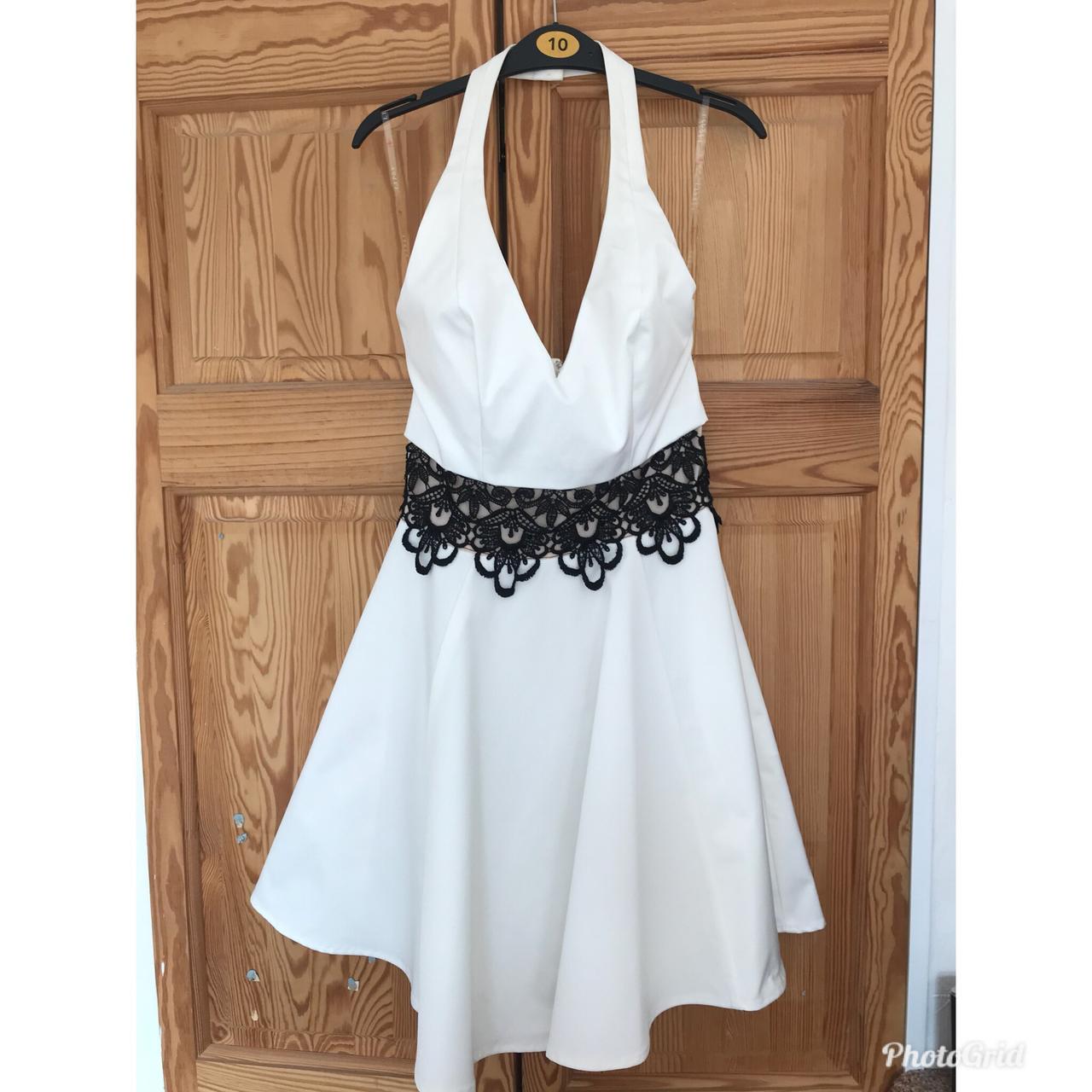 Lipsy skater dress store with lace detail