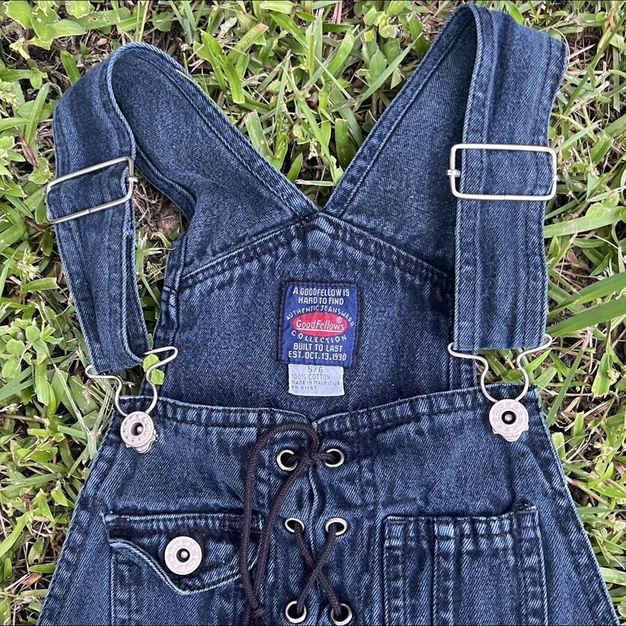 💙 Vintage cotton overalls 💙 In a blue/ black washed... Depop