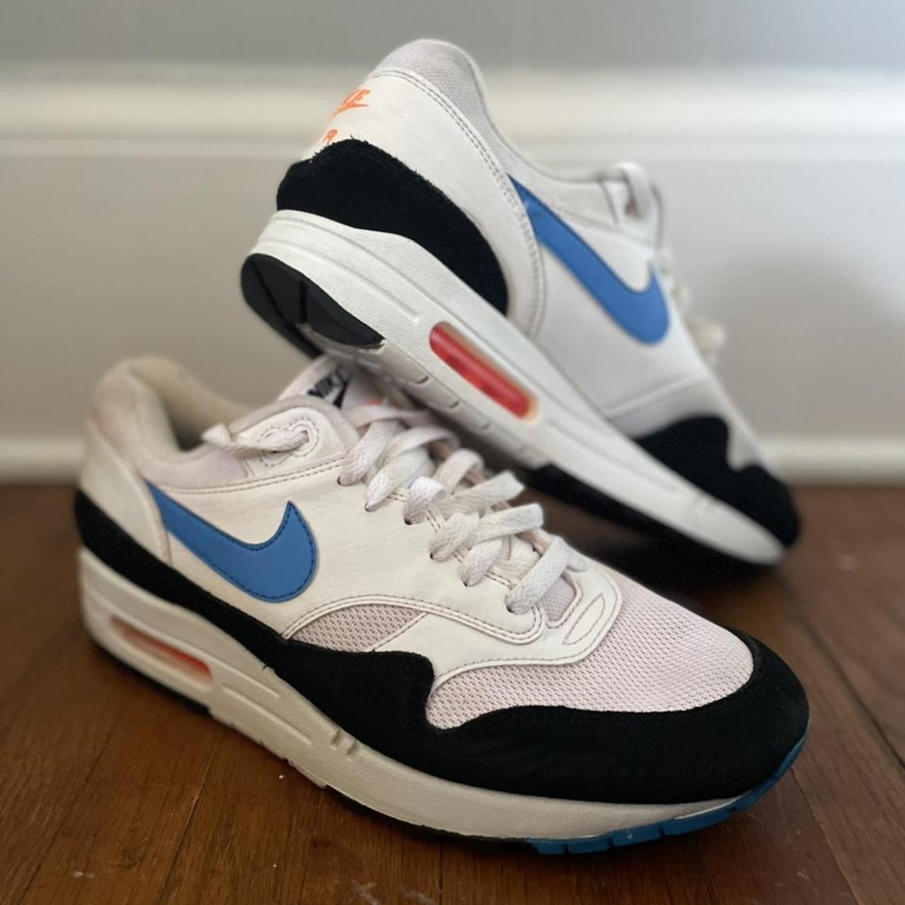 half blue half orange air max