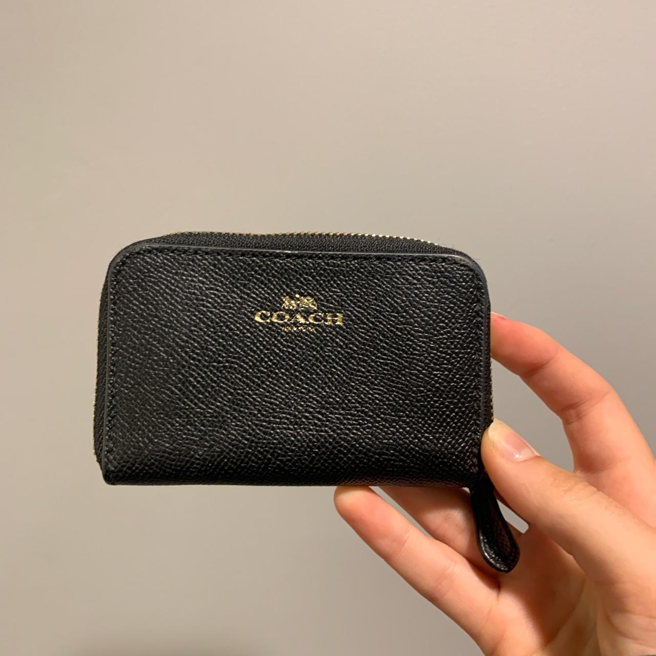 Black Coach card case/coin wallet. Perfect condition... - Depop