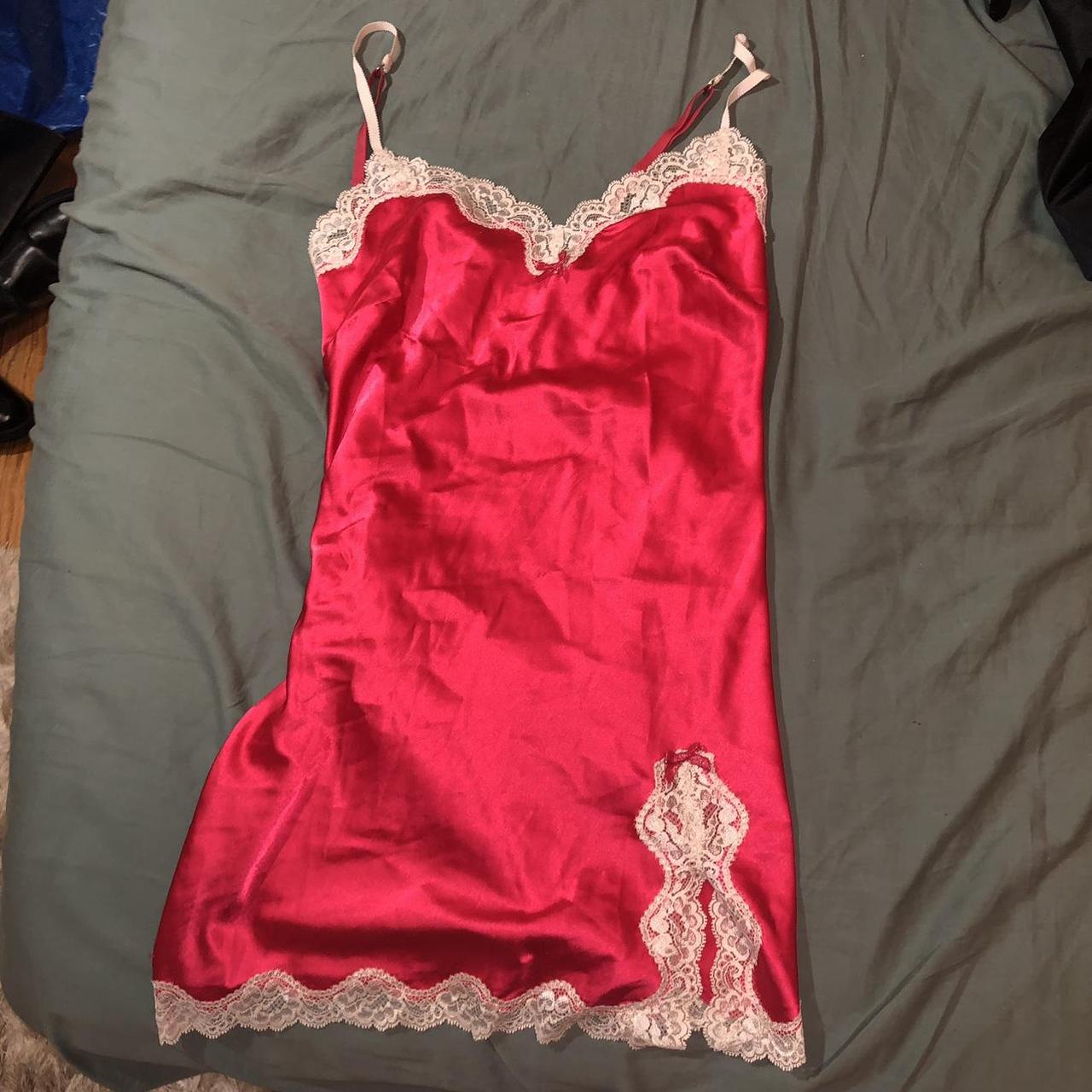 Victorias Secret Y2k Hot Pink Satin Mini Slip Dress Depop 1690