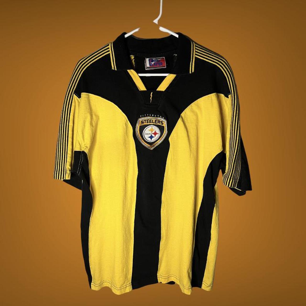 Men's Black and Yellow Polo-shirts