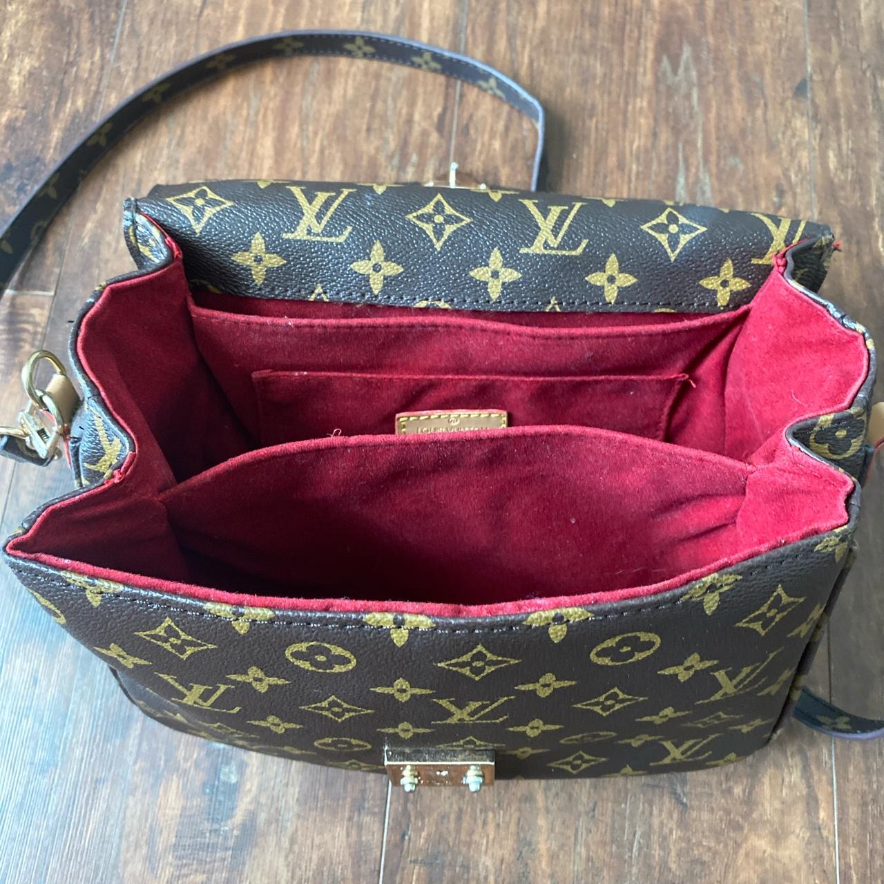 Used Louis Vuitton cross body bag. Some tearing and - Depop