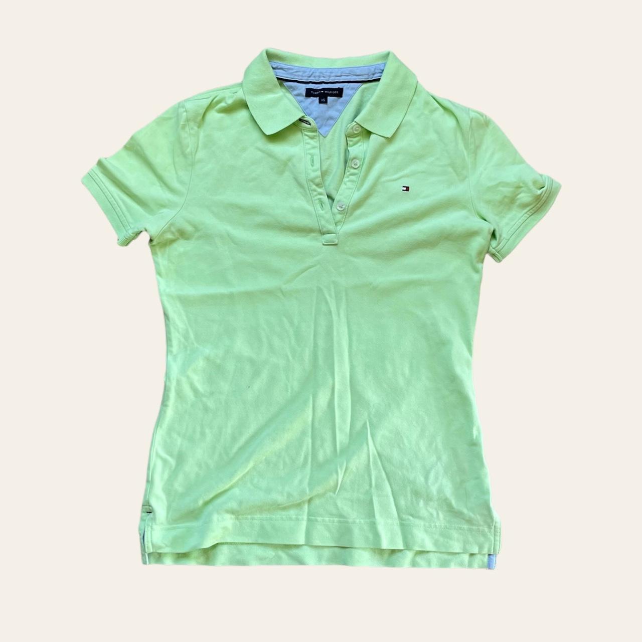 tommy hilfiger lime green shirt