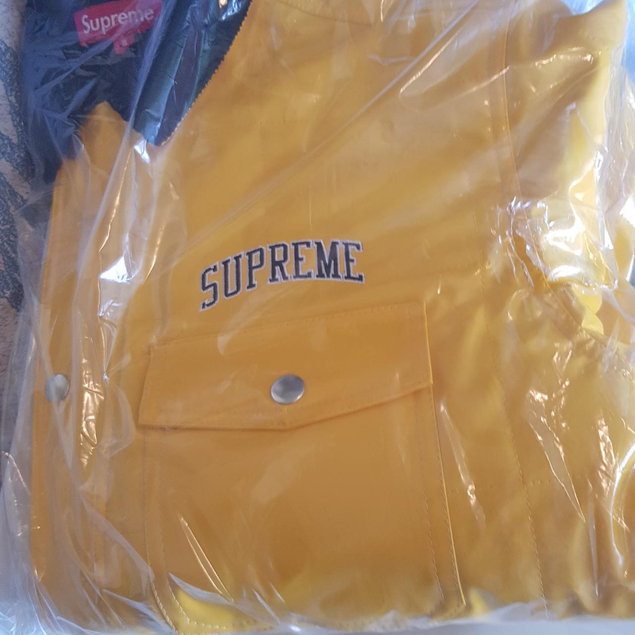 Supreme Quilted Patent Vinyl Work Jacket, Yellow, Size...