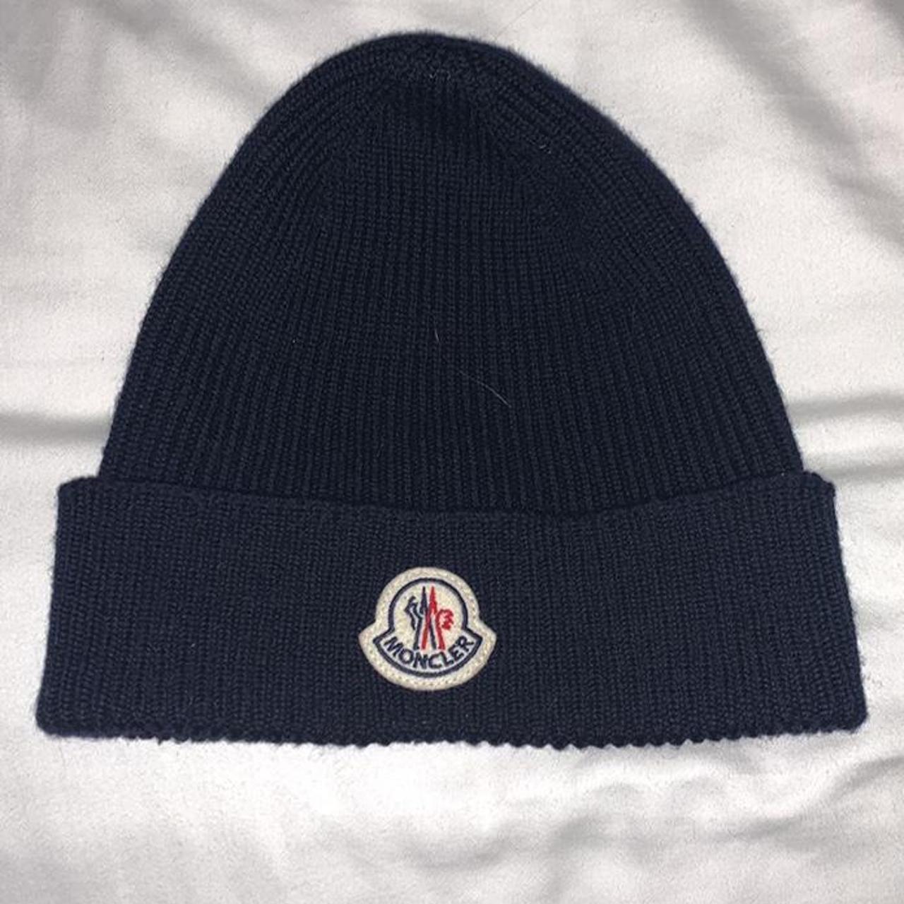 Mens Moncler woolly hat. Navy. Worn once! Please... - Depop