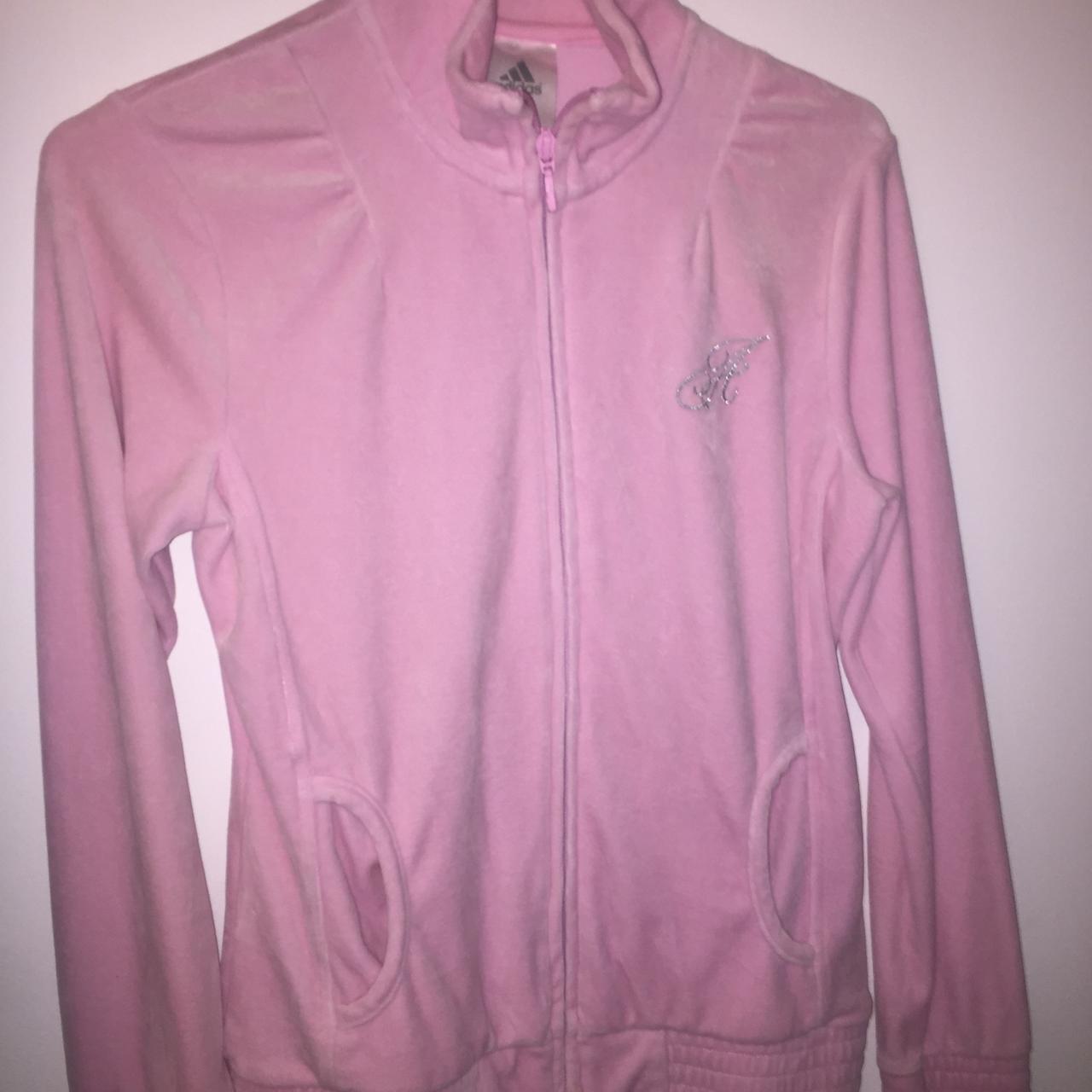 pink velvet adidas tracksuit