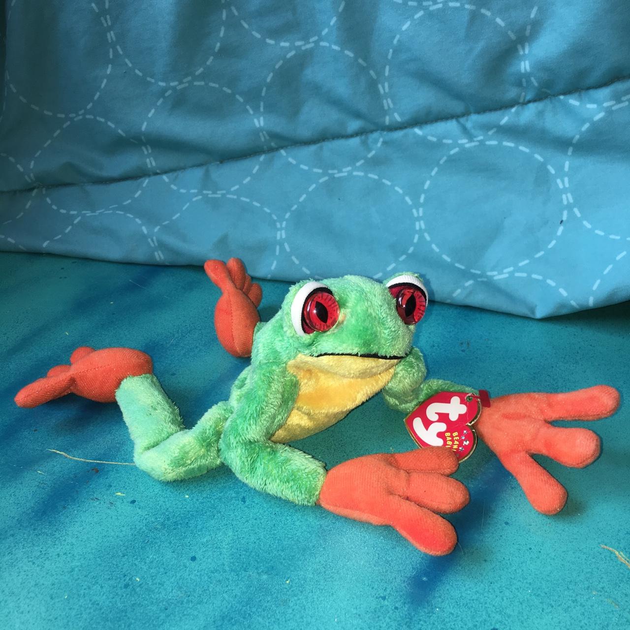 Green frog hot sale beanie baby