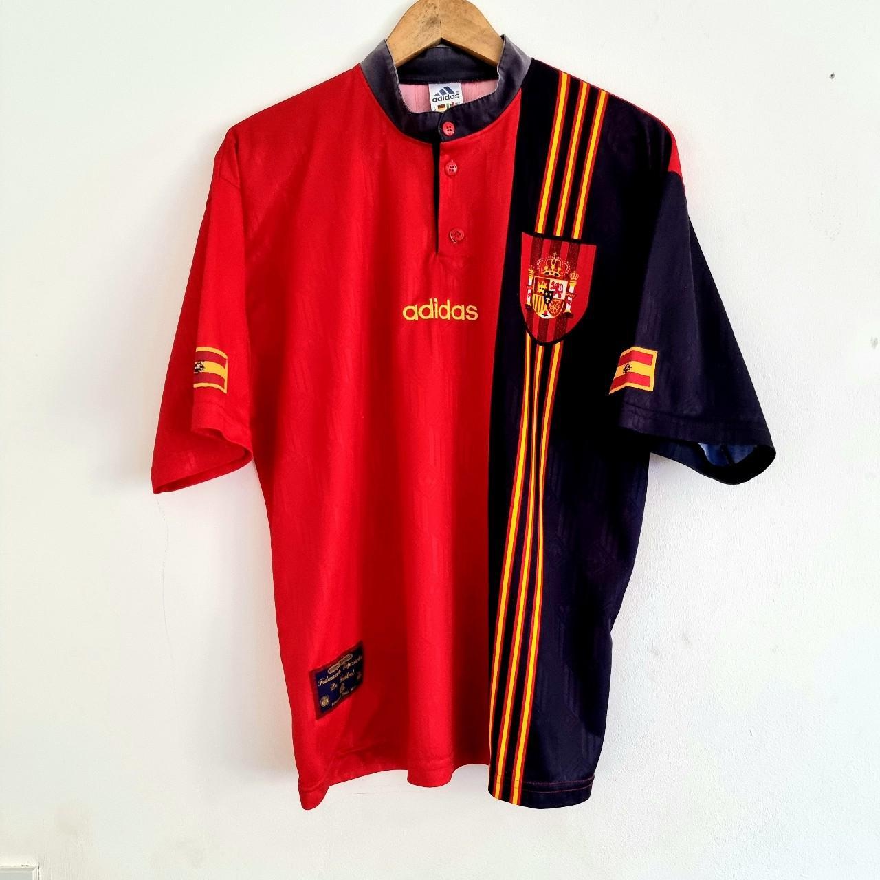 Vintage Adidas Spain 96/98 home shirt in a size... - Depop