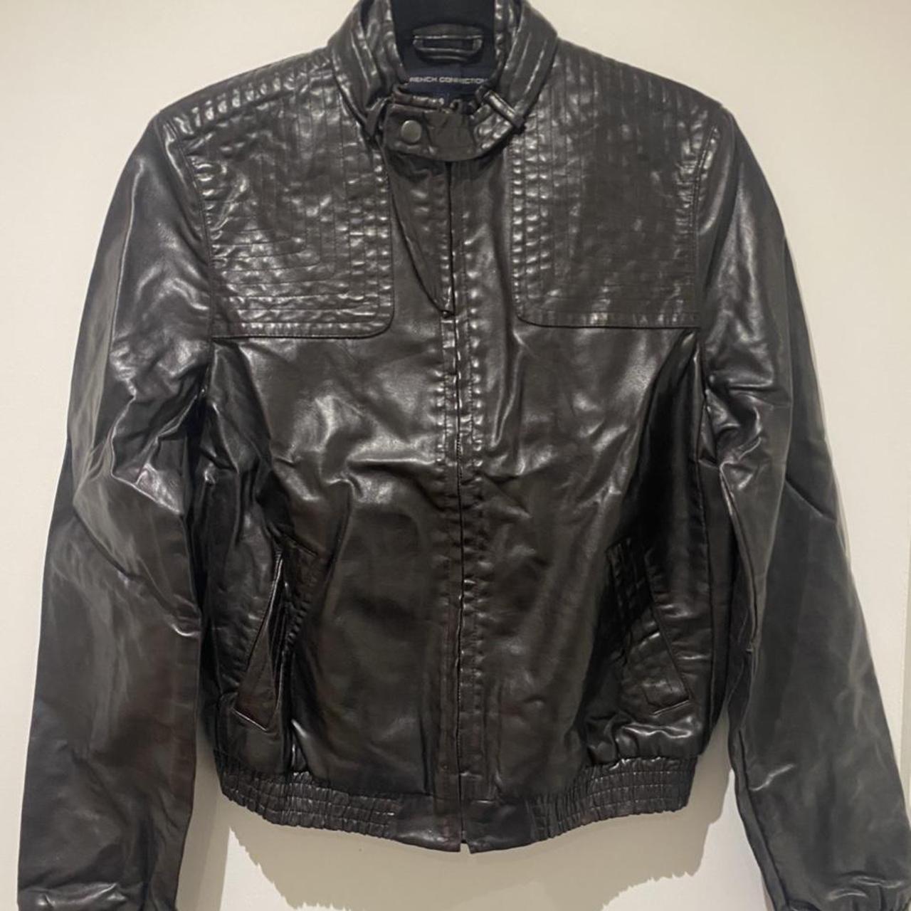 French Connection Leather Jacket Only worn the once... - Depop