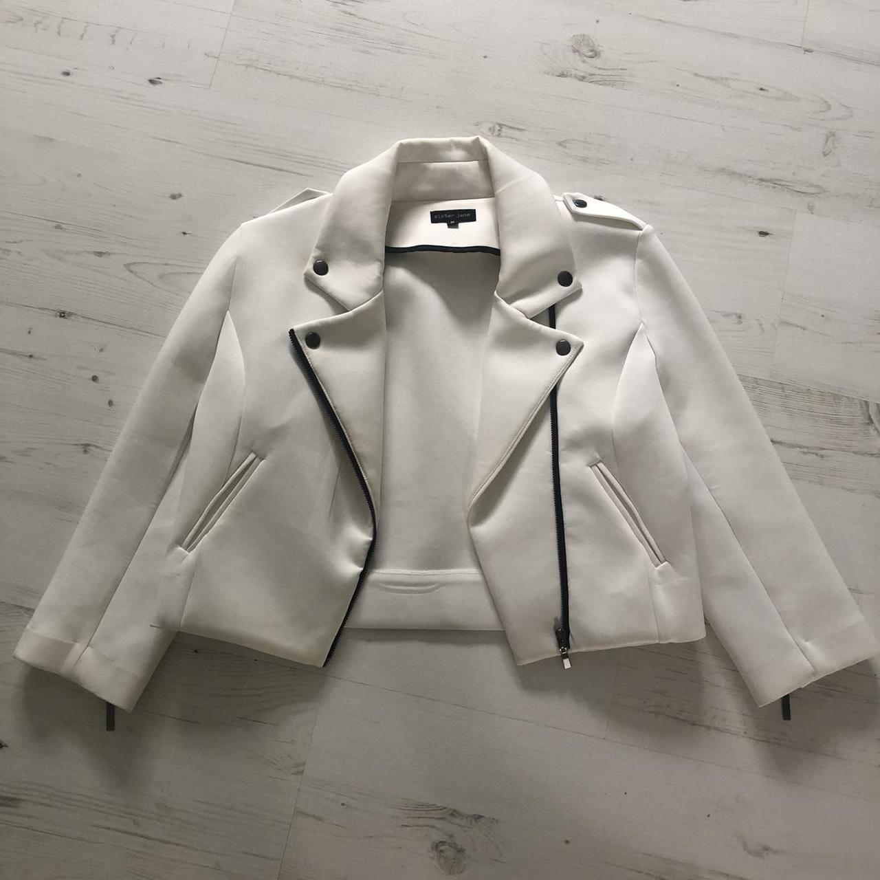 Sister Jane Women's White Jacket | Depop