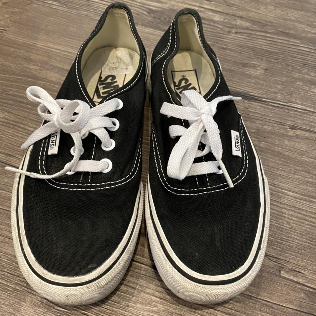 Vans Black & White Platforms size UK 4 Only worn a... - Depop