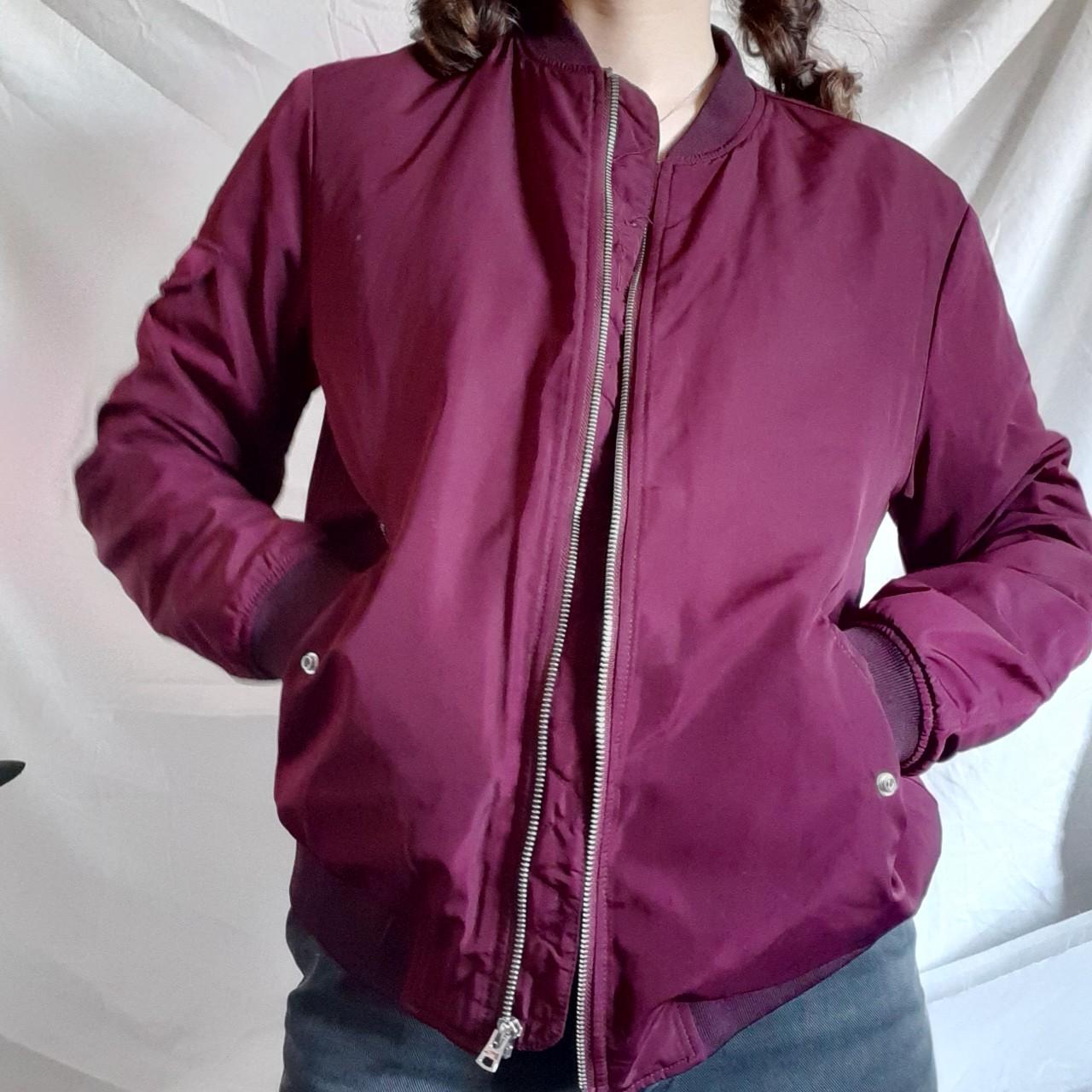 NEW Zara Trafaluc Burgundy Bomber Jacket store Women's Size Medium NWT