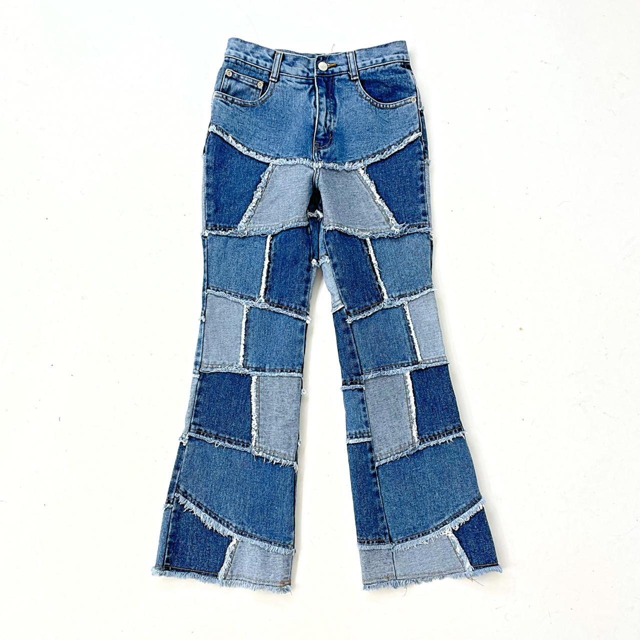 Amazing vintage 90s patchwork jeans! , Labeled a...