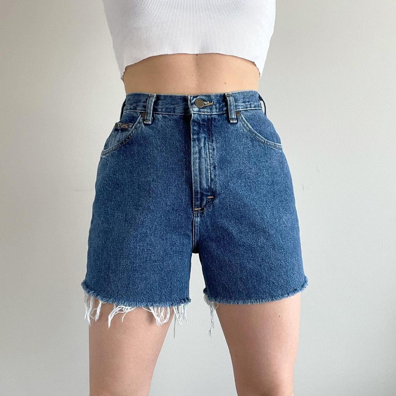 90s Lee high waisted cut off denim shorts! 🔥 in... - Depop