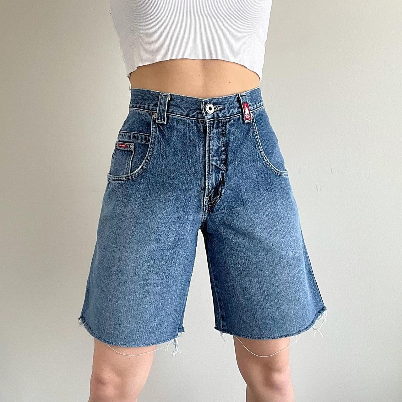 Amazing vintage 90s cut-off JNCO denim shorts!... - Depop