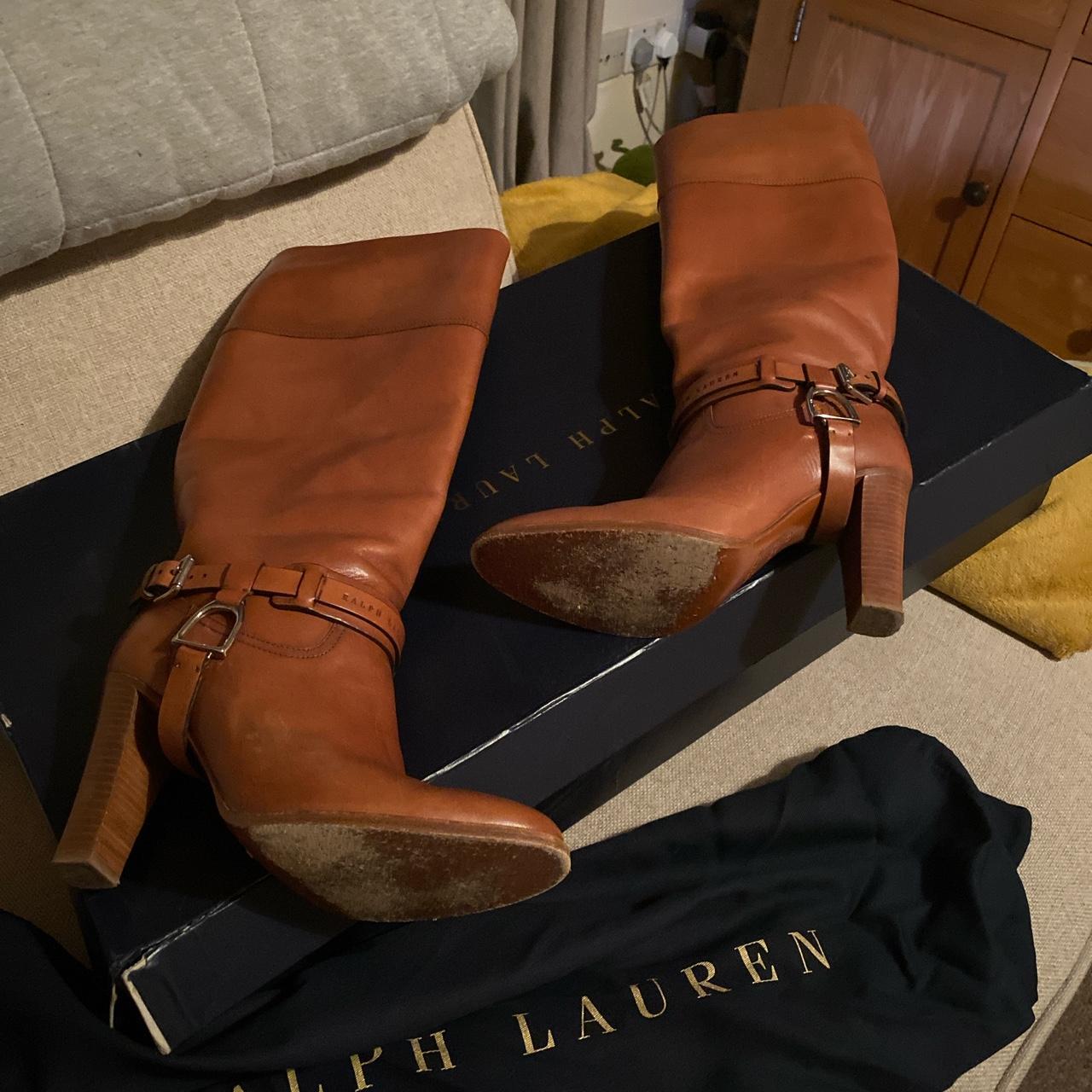 ralph lauren tan heels