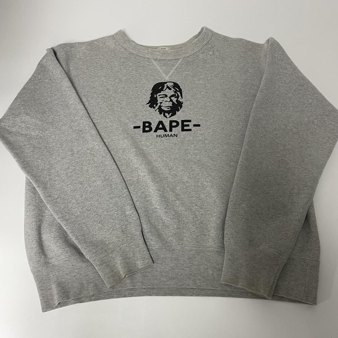 bape sweatshirt grey