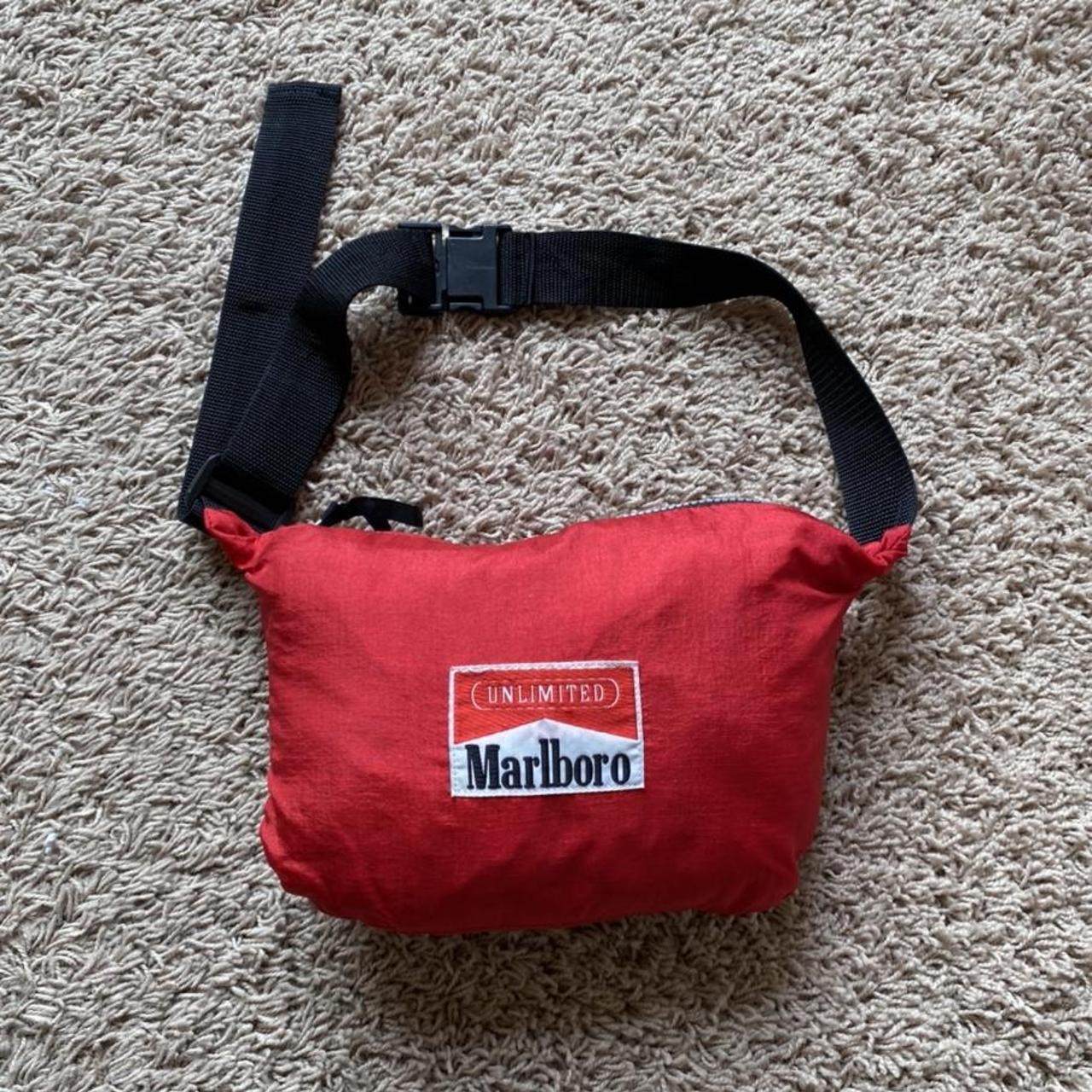 vintage marlboro fanny pack windbreaker jacket folds... Depop