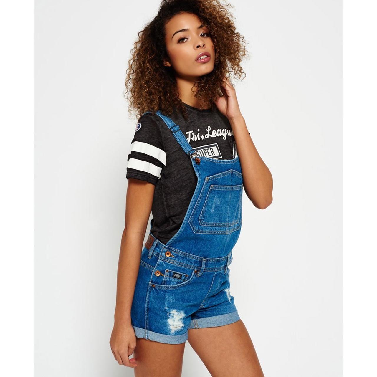 Superdry store dungarees shorts